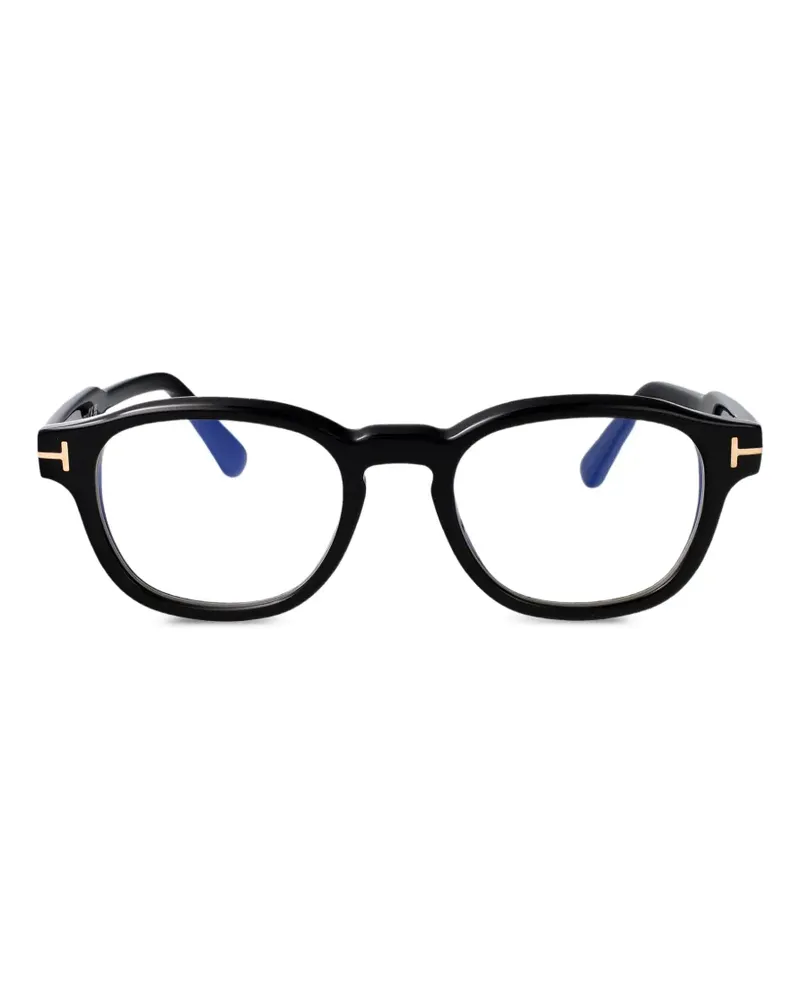 Tom Ford Brille mit rundem Gestell - Schwarz Schwarz