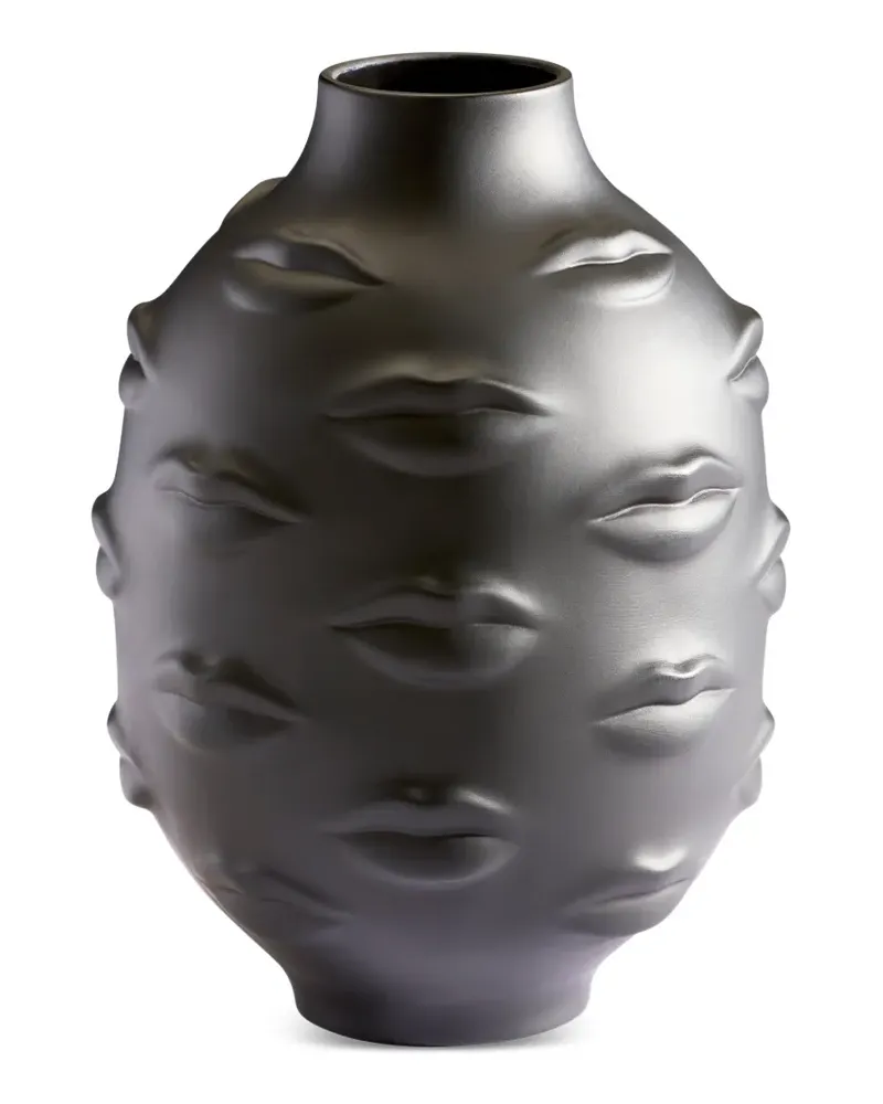 Jonathan Adler Runde Gala Vase - Grau Grau