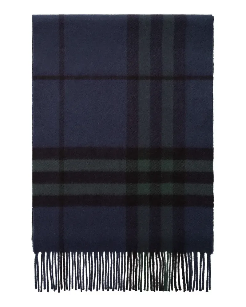 Burberry check cashmere scarf - Blau Blau