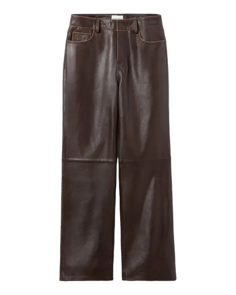 Claudie Pierlot Hose aus Leder - Braun Braun