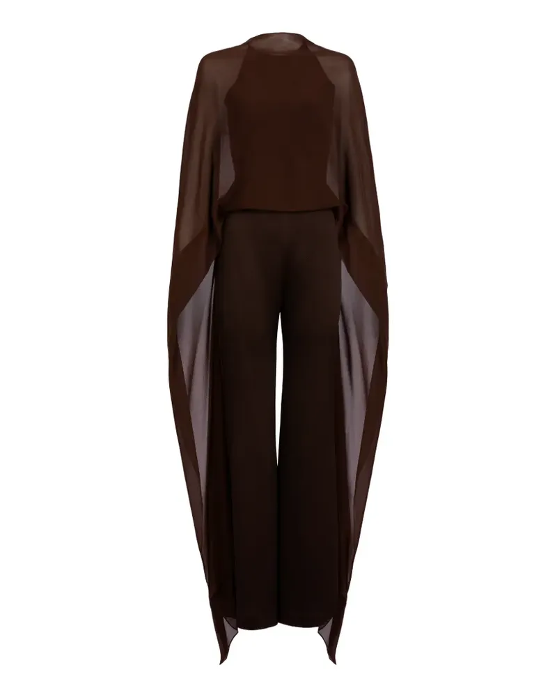 Silvia Tcherassi Ligia Jumpsuit mit Cape - Braun Braun