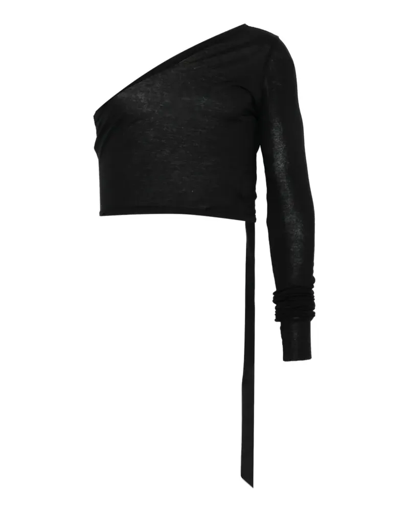 DRKSHDW by Rick Owens One-Shoulder-Top - Schwarz Schwarz