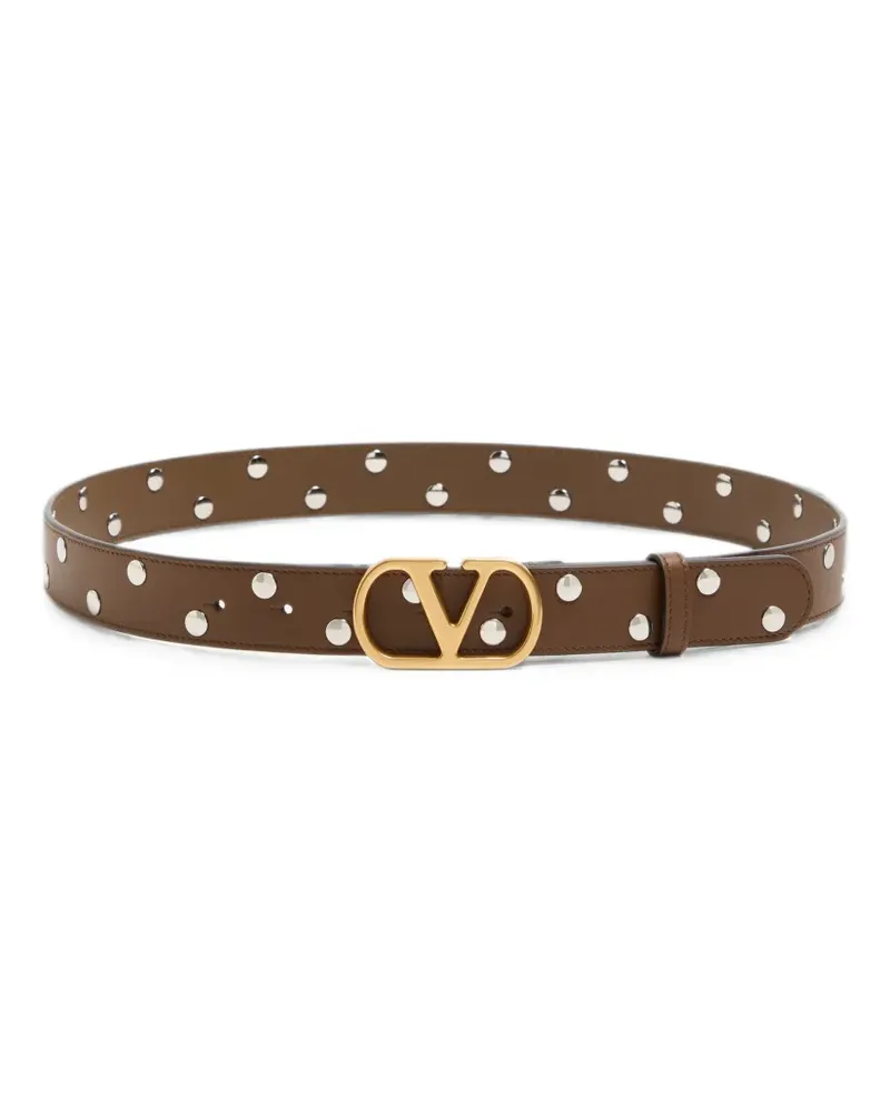 Valentino Garavani Gürtel mit VLogo Signature-Nieten - Braun Braun