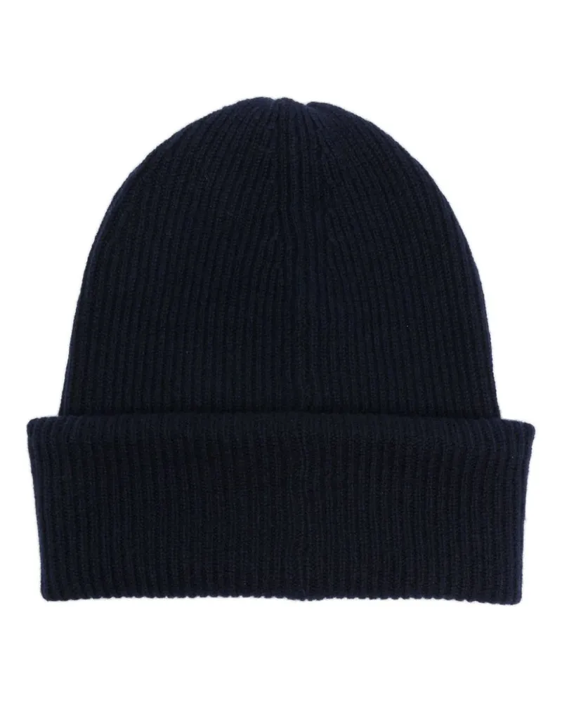 Lisa Yang Gerippte Beanie - Blau Blau