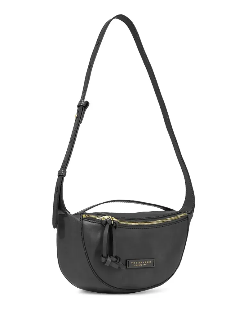 The Bridge small leather cross body bag - Schwarz Schwarz