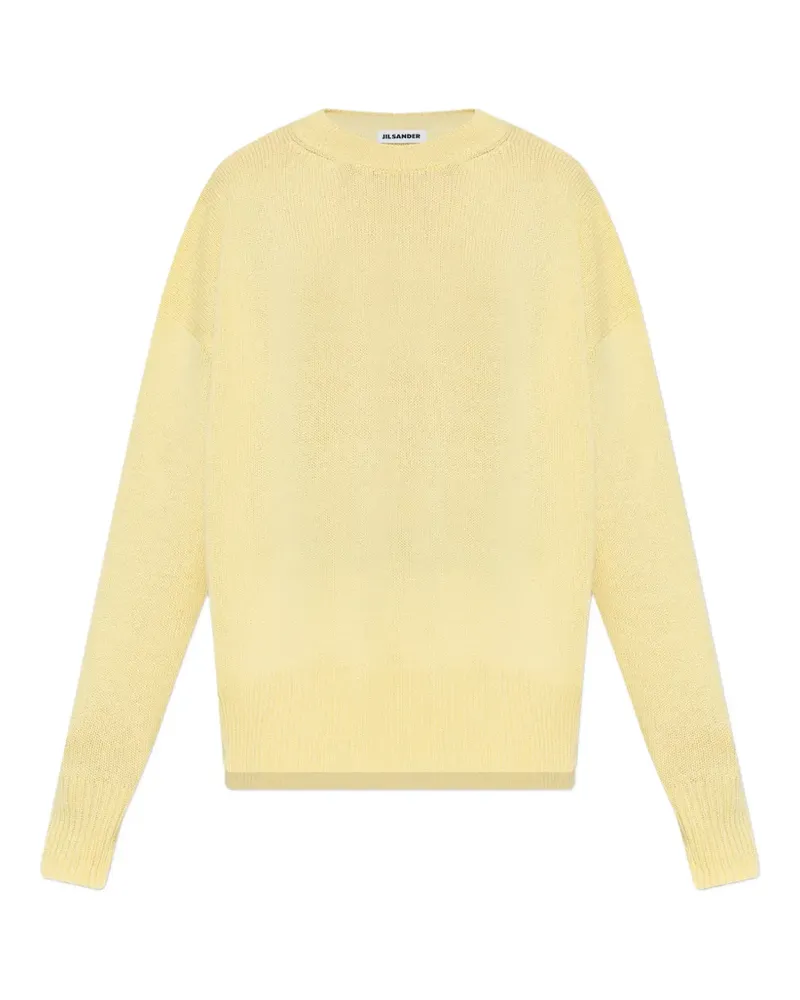 Jil Sander ribbed-knit side-slit sweater - Gelb Gelb
