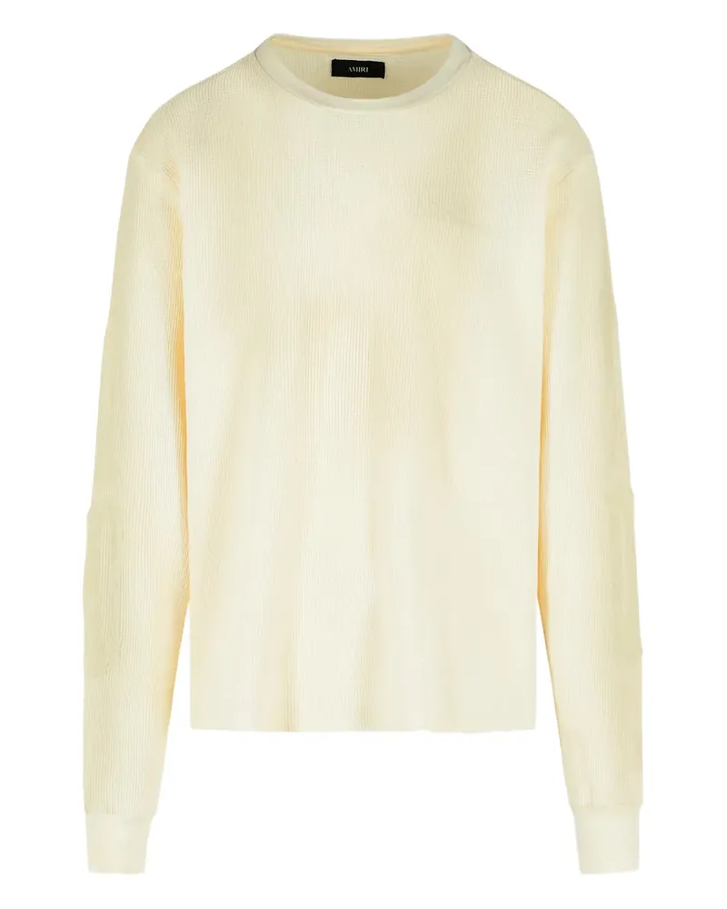 Amiri Geripptes Bones T-Shirt mit Logo - Nude Nude