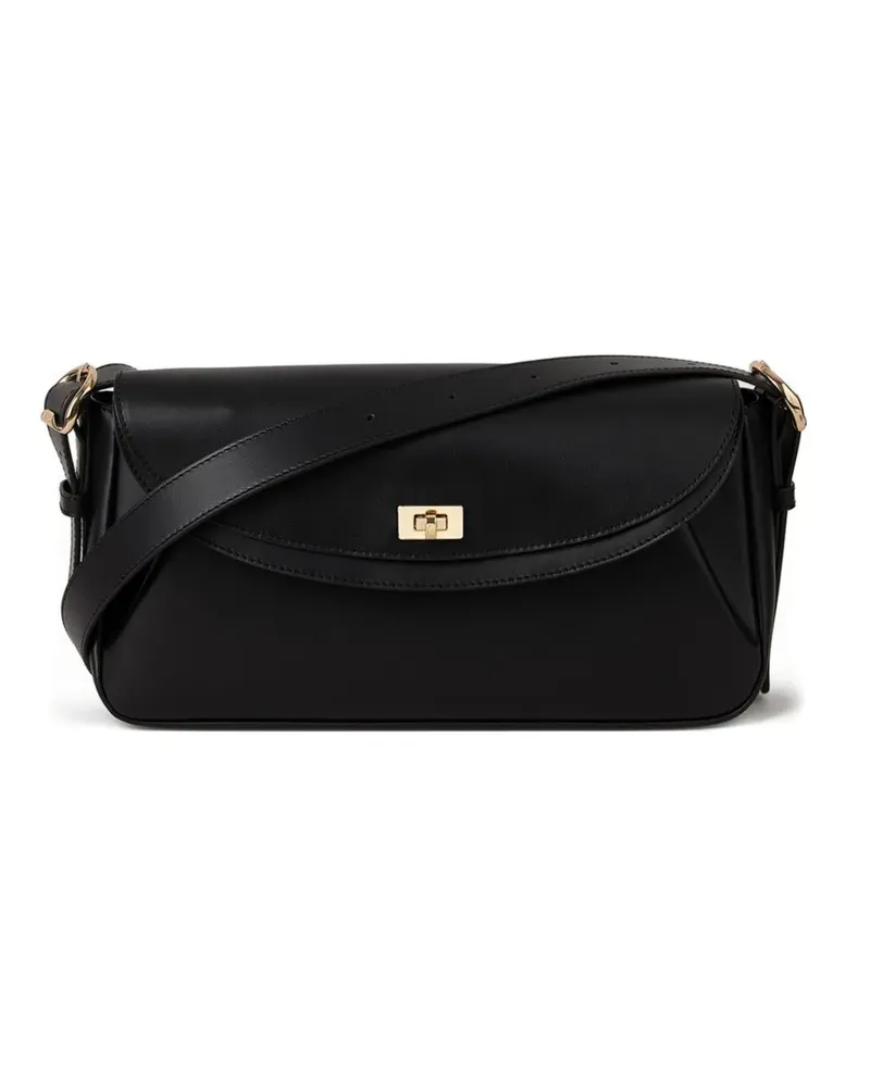 Sandro Schultertasche mit Klappverschluss - Schwarz Schwarz