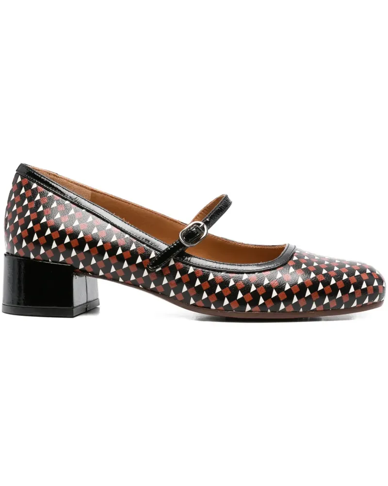 Chie Mihara Reni Pumps mit geometrischem Muster 40mm - Schwarz Schwarz