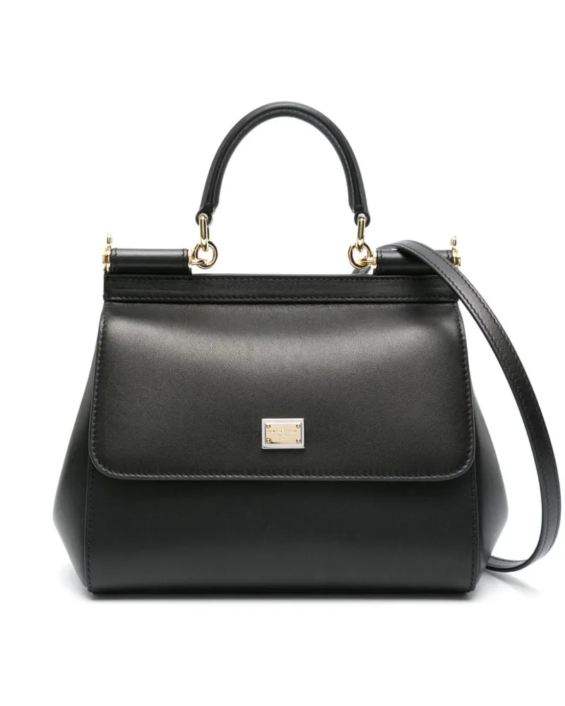 Dolce & Gabbana Mittelgroße Sicily Handtasche - Schwarz Schwarz