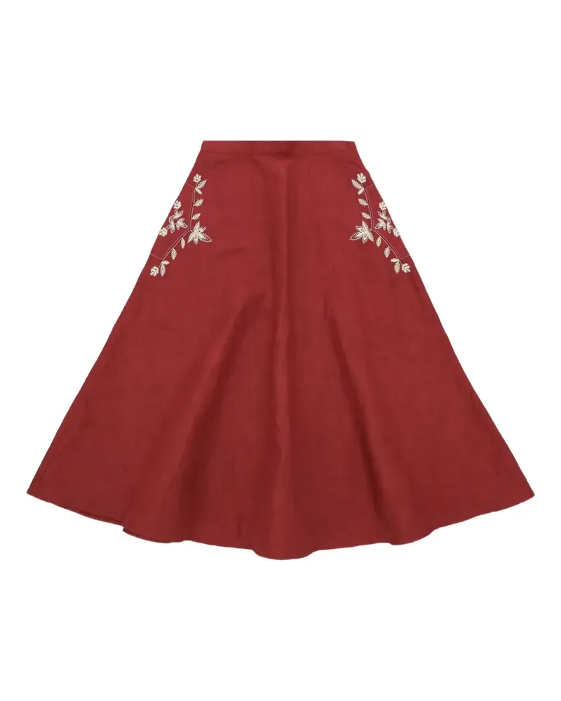 Fortela Nicole embroidered skirt - Rot Rot