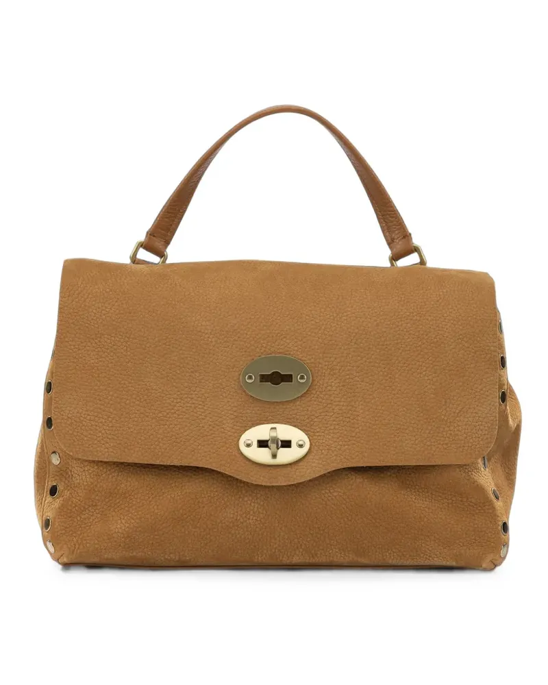 Zanellato Postina stud-embellished tote bag - Braun Braun
