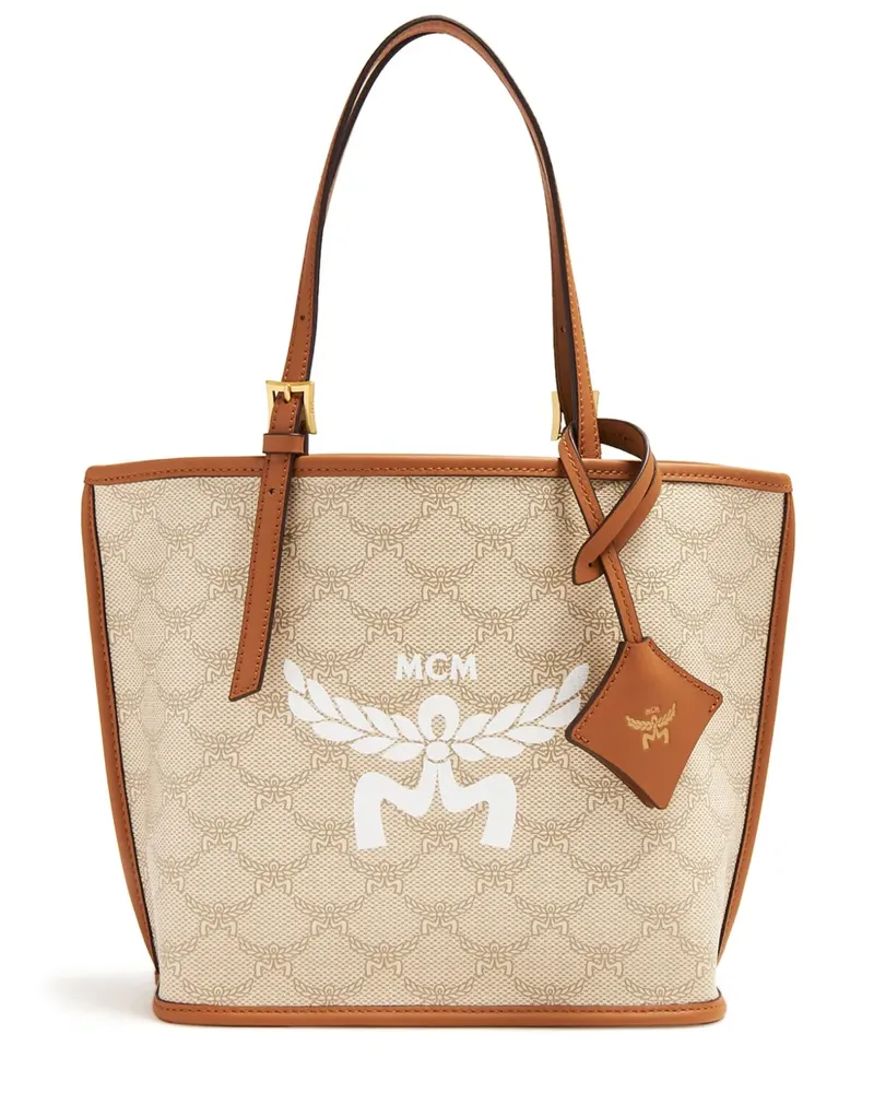 MCM Mittelgroße Himmel Lauretos Handtasche - Nude Nude