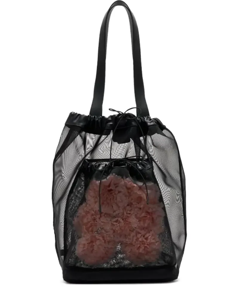 Simone Rocha Shopper mit Sheer-Effekt - Schwarz Schwarz