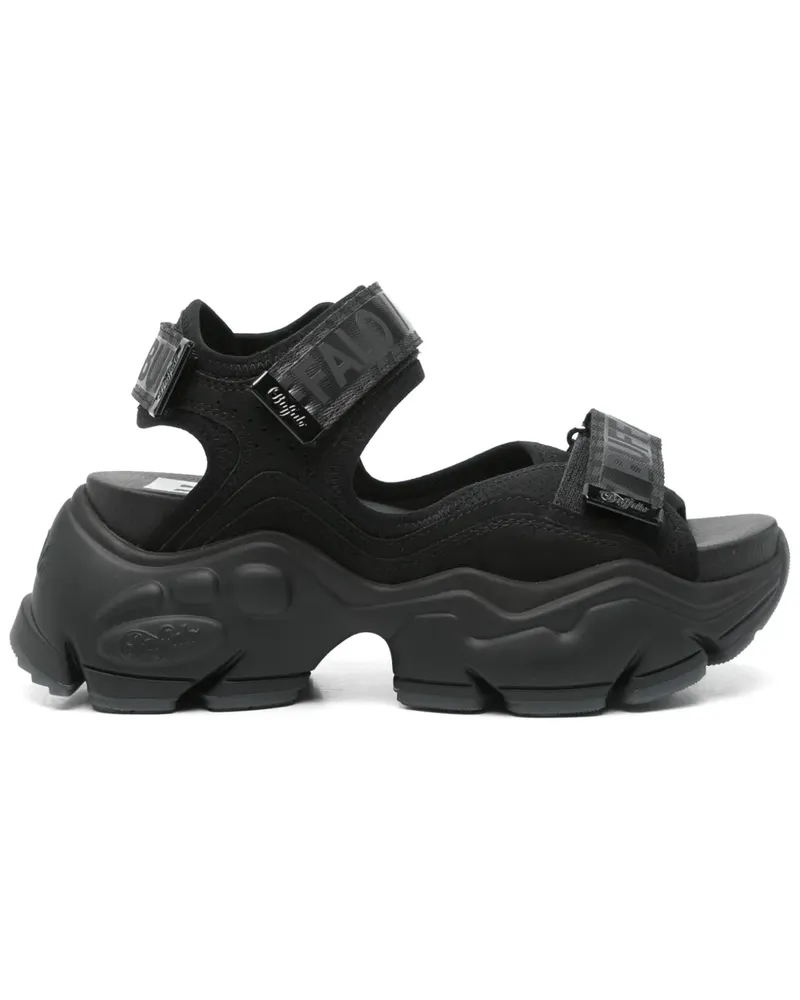 Buffalo Binary 0 Sandalen - Schwarz Schwarz