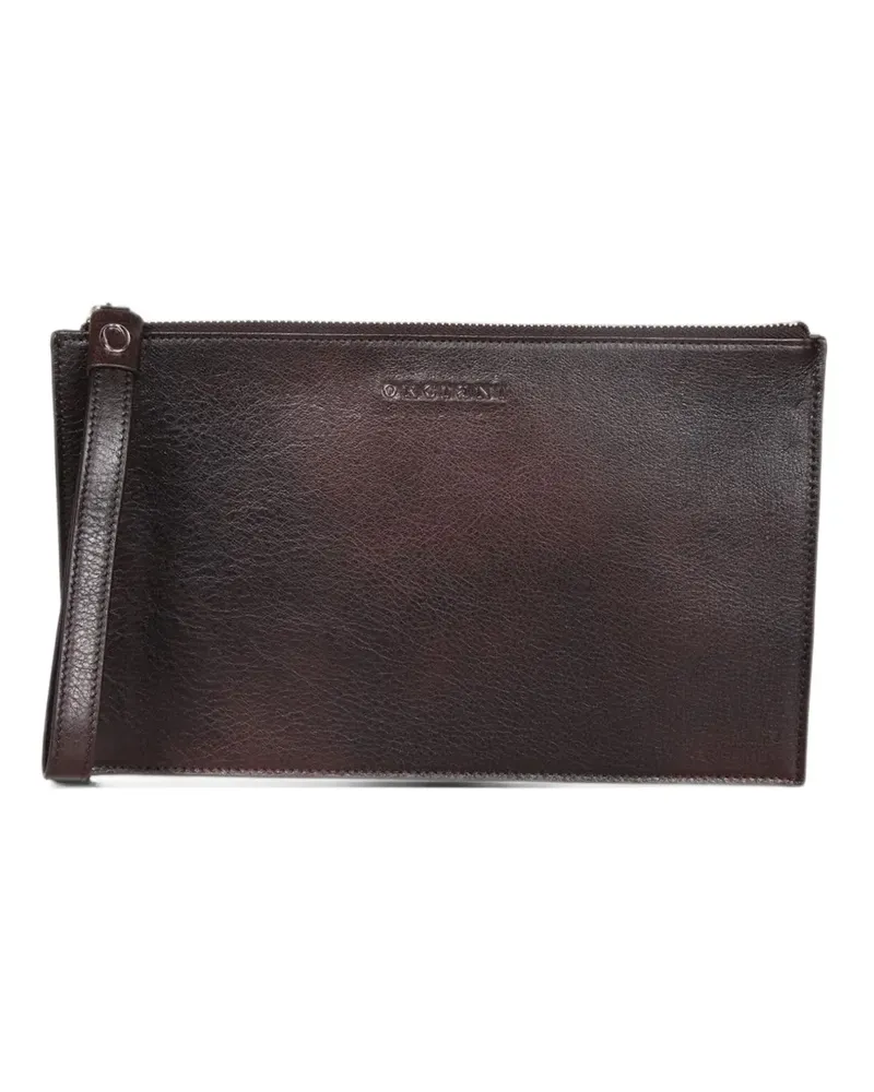 Orciani Clutch mit Logo-Prägung - Braun Braun