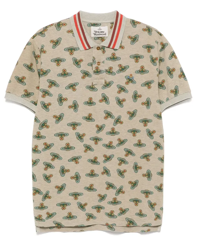 Vivienne Westwood Poloshirt mit Logo-Print - Nude Nude