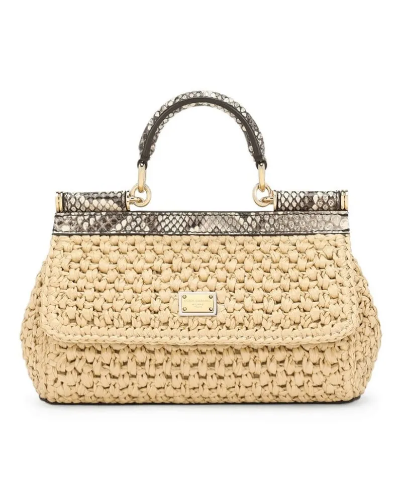 Dolce & Gabbana Kleine Sicily Handtasche - Nude Nude