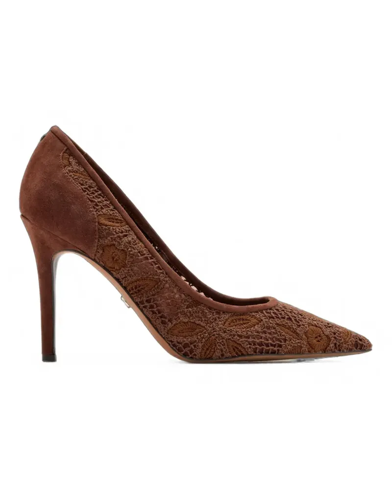 Sam Edelman Hazel Mesh-Pumps mit Blumenstickerei - Braun Braun