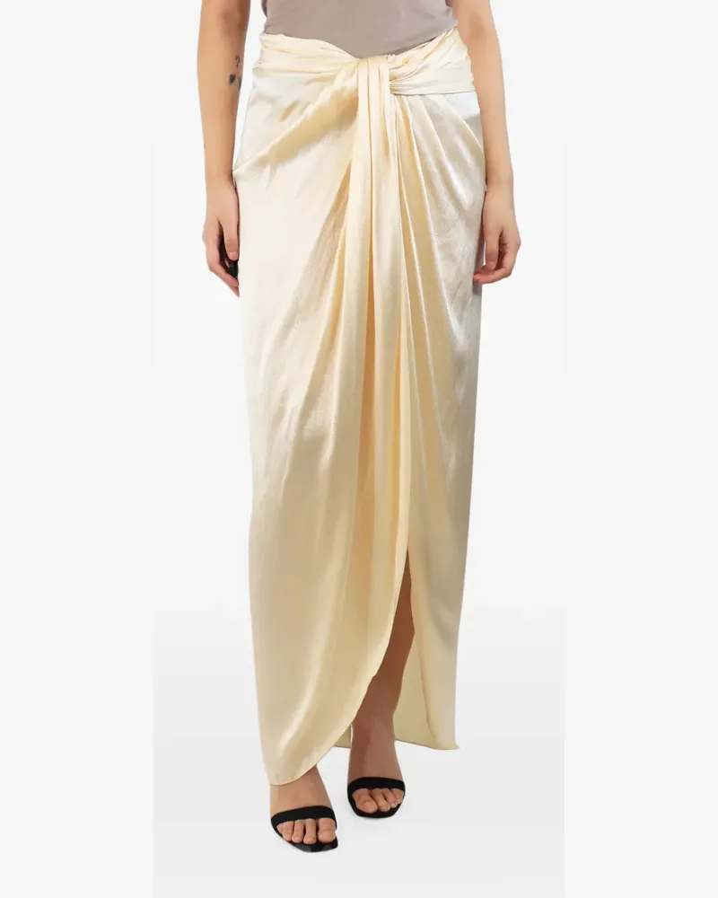 Johanna Ortiz knot-front maxi skirt - Nude Nude