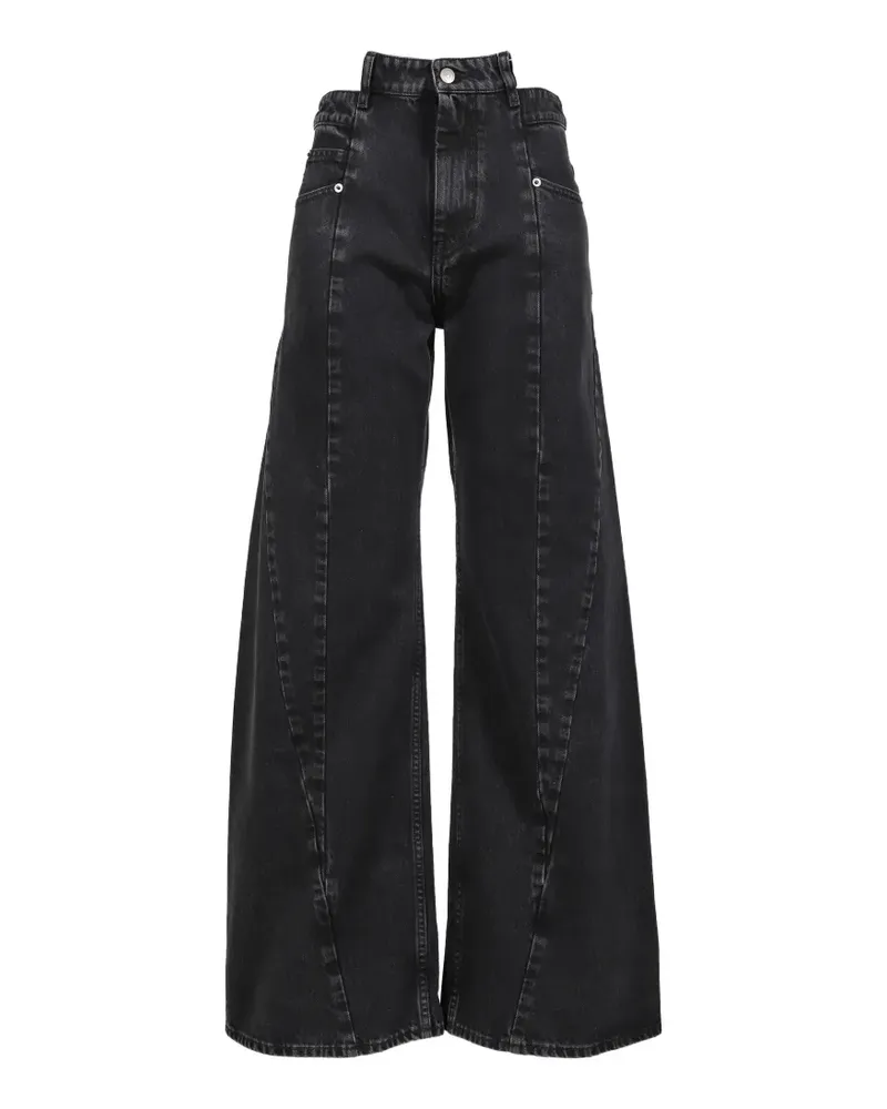 Maison Margiela Hose mit Cut-Outs - Schwarz Schwarz