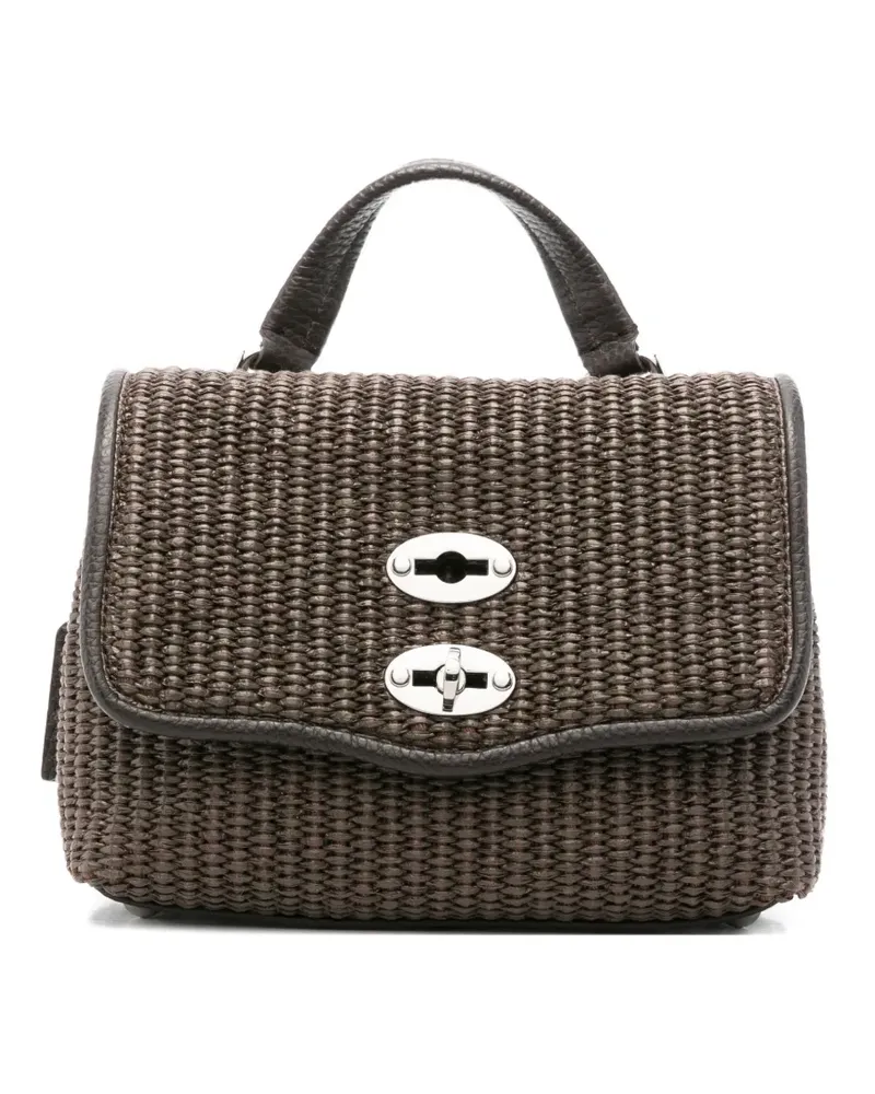 Zanellato mini Postina Vimini woven tote bag - Braun Braun