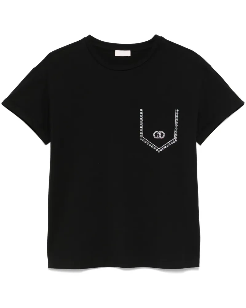 Liu Jo T-Shirt mit Spiegeldetail - Schwarz Schwarz