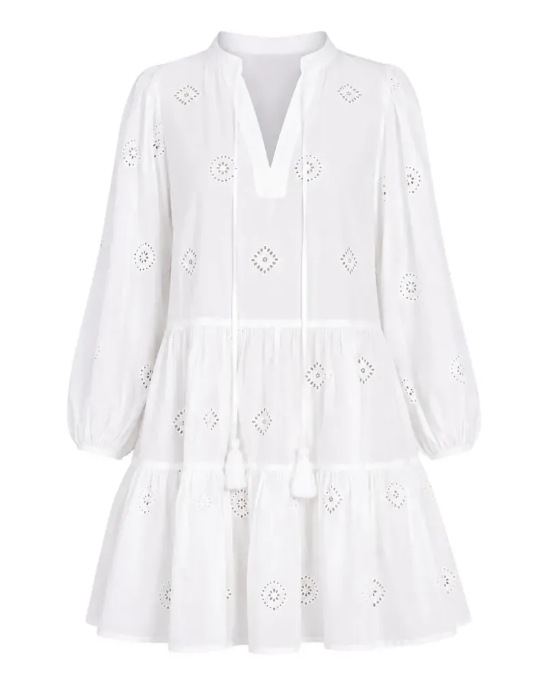 Seafolly Australia broderie-anglaise mini dress - Weiß Weiß