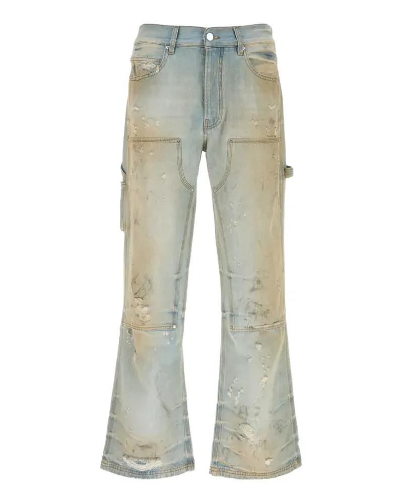 Amiri Carpenter Distressed-Jeans - Blau Blau