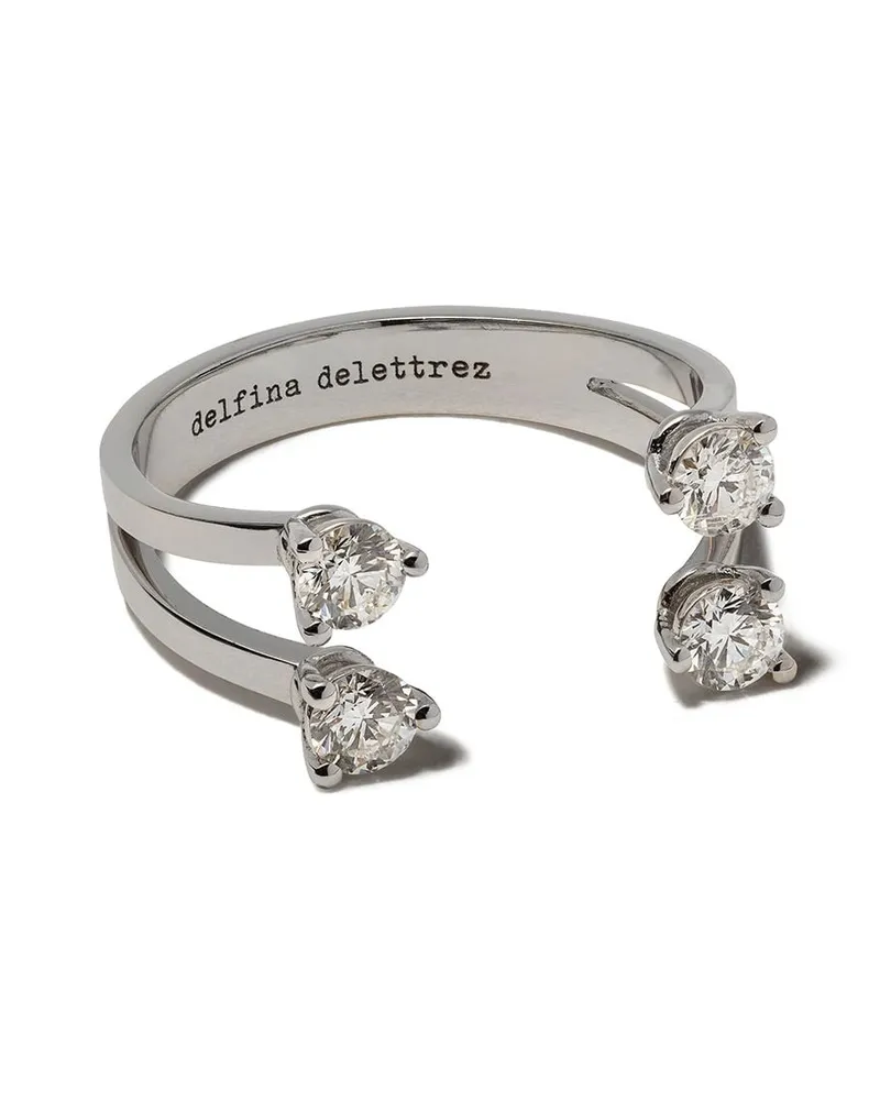 Delfina Delettrez Dots' Diamantring - Silber Silber