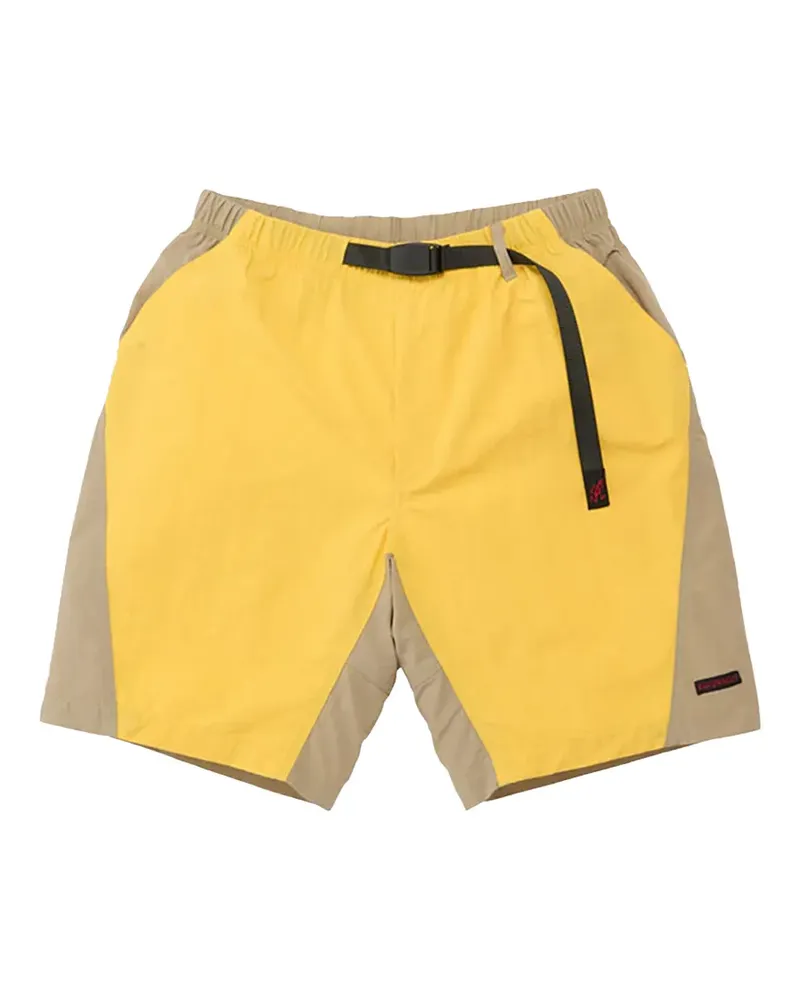 GRAMICCI colour-block belted shorts - Gelb Gelb