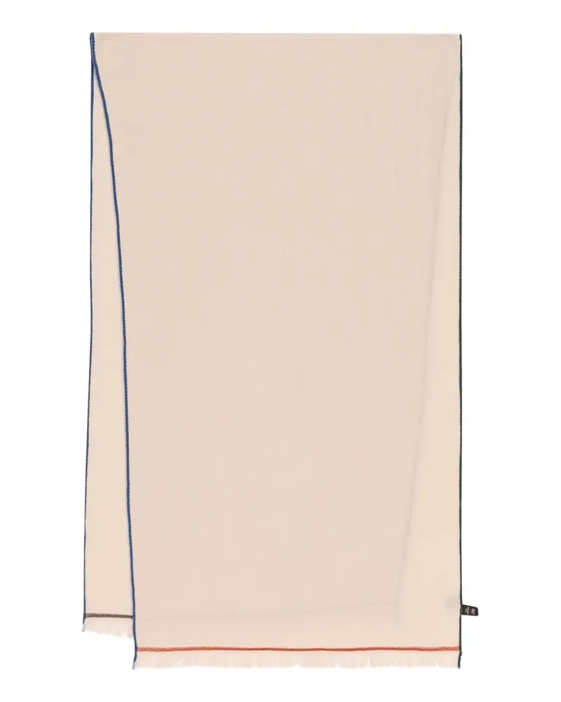 Loro Piana Ausgefranster Schal mit farbigen Details - Nude Nude