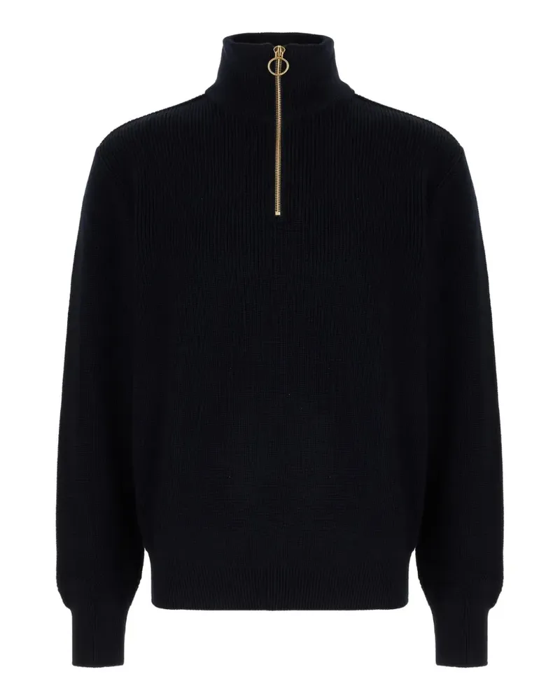 Paul & Shark ribbed-knit half-zip sweater - Blau Blau
