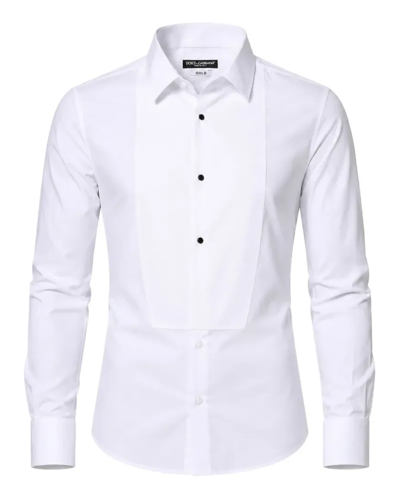 Dolce & Gabbana Hemd mit Latz - Weiß Weiß