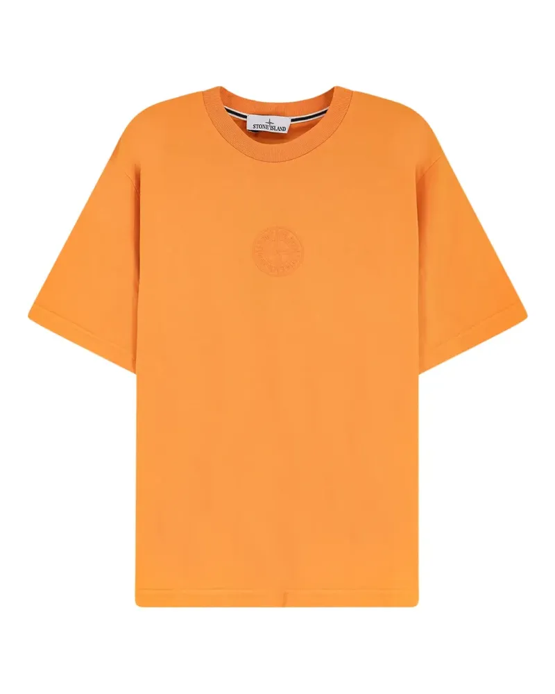 Stone Island logo-print T-shirt - Orange Orange