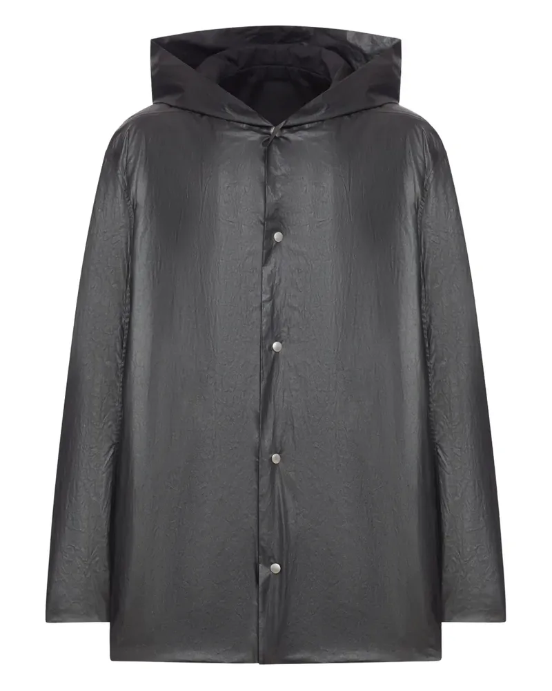 Rick Owens Kapuzenjacke mit Knöpfen - Schwarz Schwarz