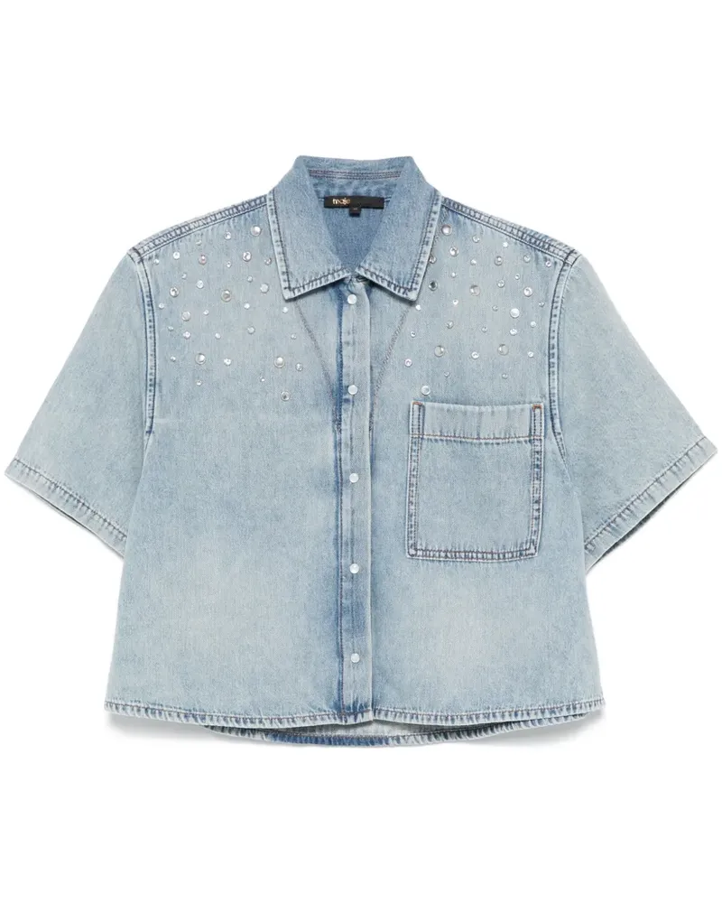 Maje Klassisches Jeanshemd - Blau Blau