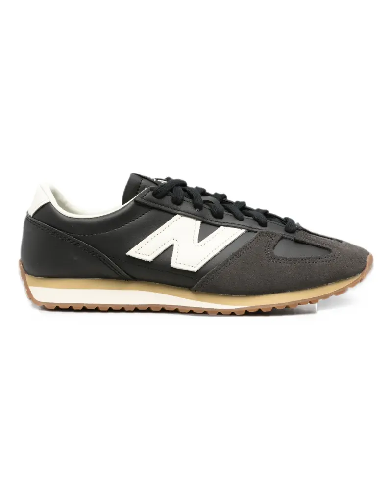 New Balance logo-patch panelled sneakers - Schwarz Schwarz