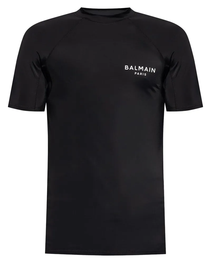 Balmain T-Shirt mit Raglanärmeln - Schwarz Schwarz