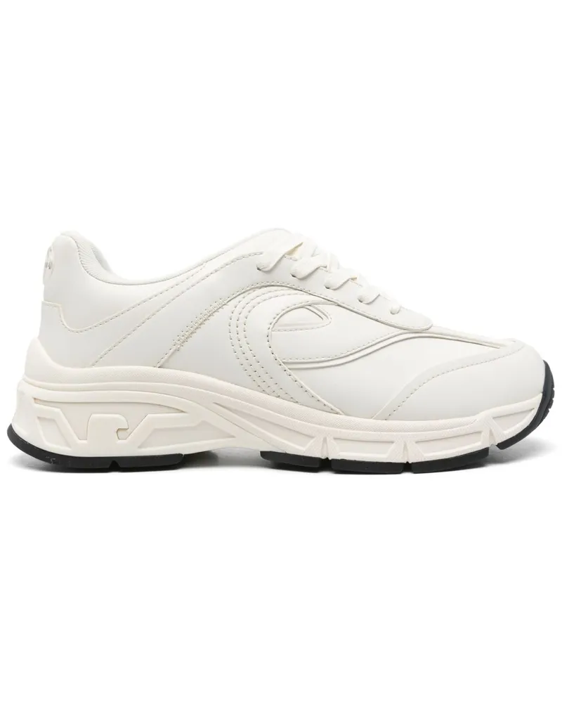 Emporio Armani Sneakers mit gummiertem Logo - Weiß Weiß