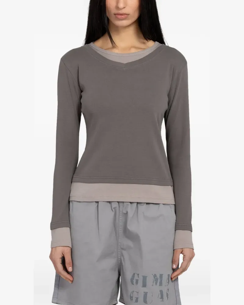 GIMAGUAS layered long-sleeve T-shirt - Grau Grau