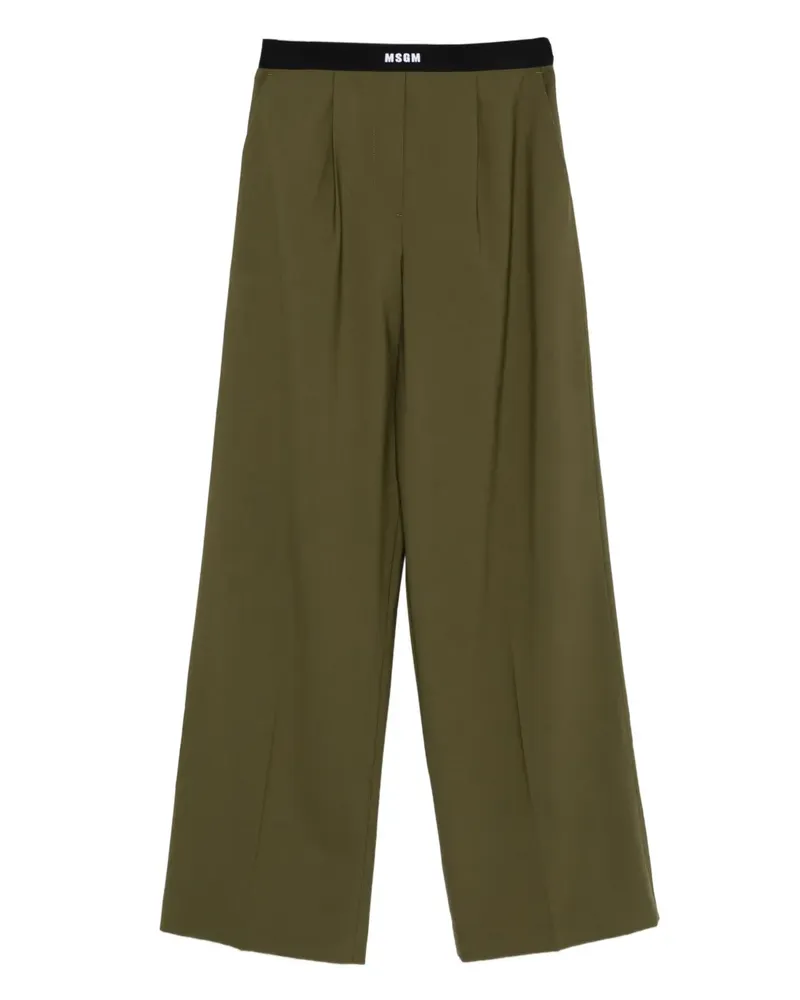 MSGM Plissierte Hose - Grün Grün