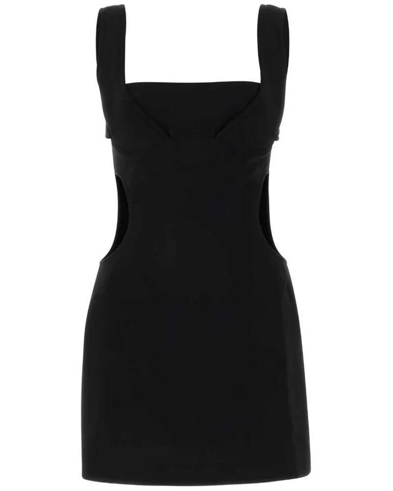 Marine Serre Minikleid mit Cut-Out - Schwarz Schwarz
