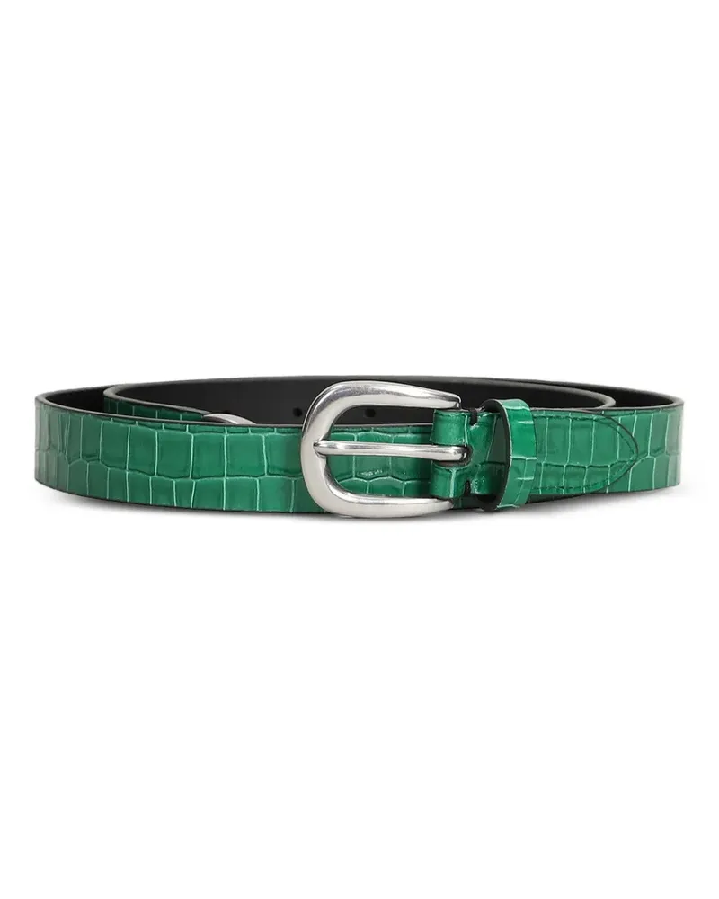 Paul Smith crocodile-effect leather belt - Grün Grün