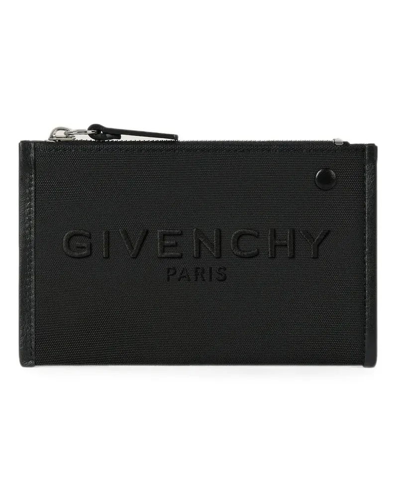 Givenchy Cargo zipped card holder in canvas - Schwarz Schwarz