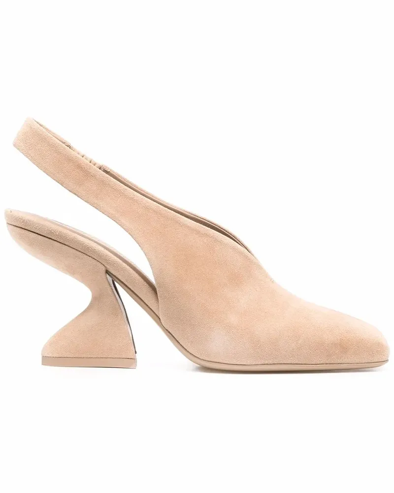Ferragamo Slingback-Pumps 100mm - Nude Nude