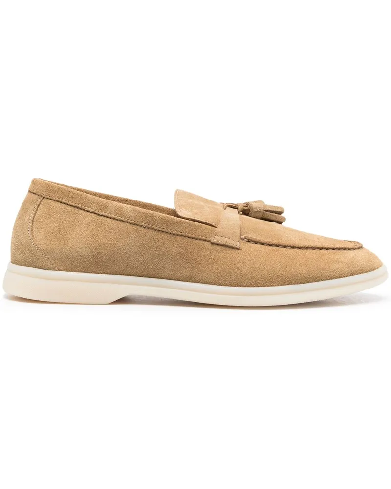 Scarosso Leandro Loafer aus Wildleder - Nude Nude