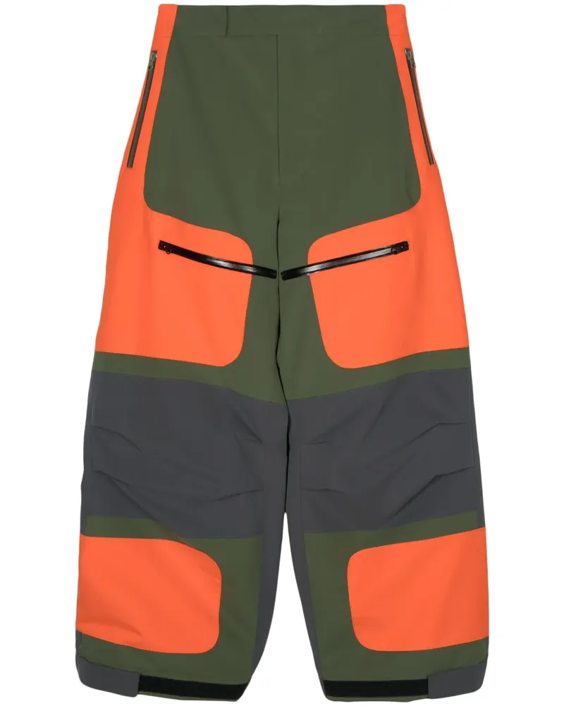 Junya Watanabe Gerade Hose mit Einsätzen - Grün Grün
