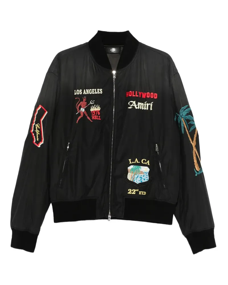 Amiri Verzierte Bomberjacke - Schwarz Schwarz