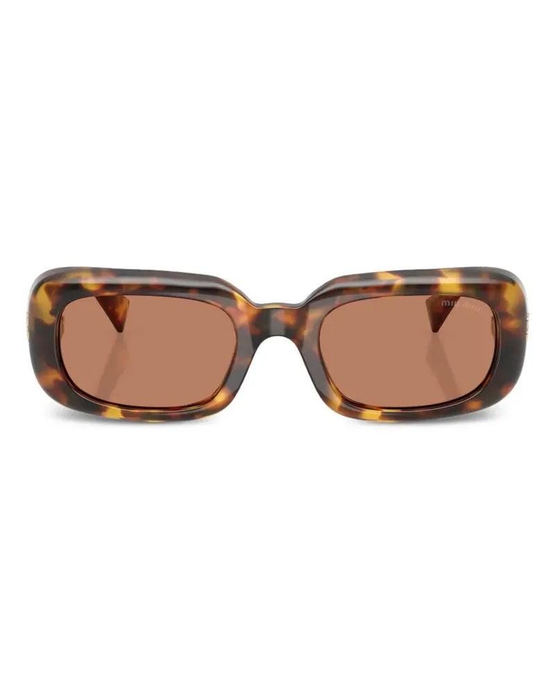 Miu Miu rectangle-frame sunglasses - Braun Braun